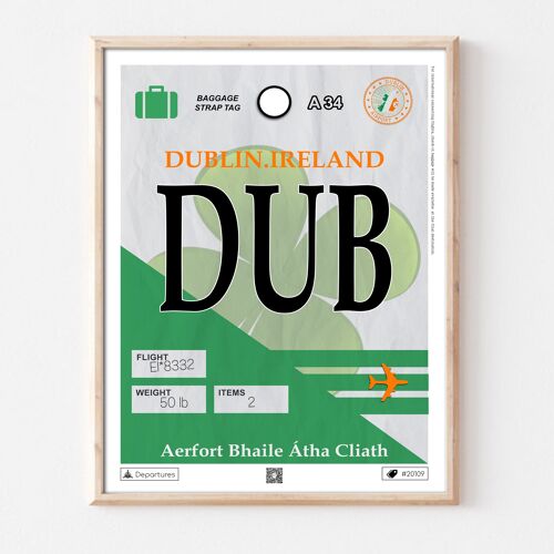Affiche destination Dublin