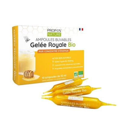 GELÉE ROYALE BIO - 1500 MG (CERTIFIÉ AB) - 10 AMPOULES