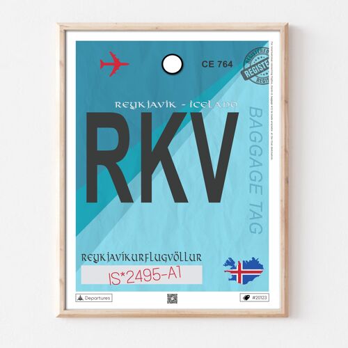 Affiche destination Reykjavik