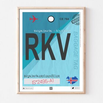 Affiche destination Reykjavik 1