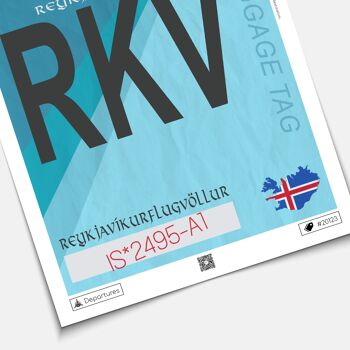 Affiche destination Reykjavik 3