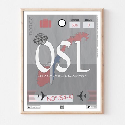 Affiche destination Oslo