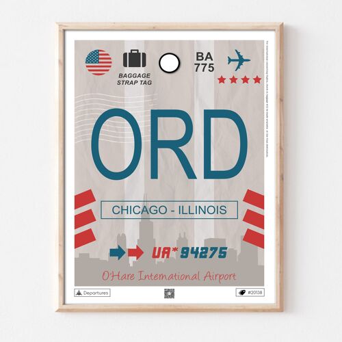 Affiche destination Chicago