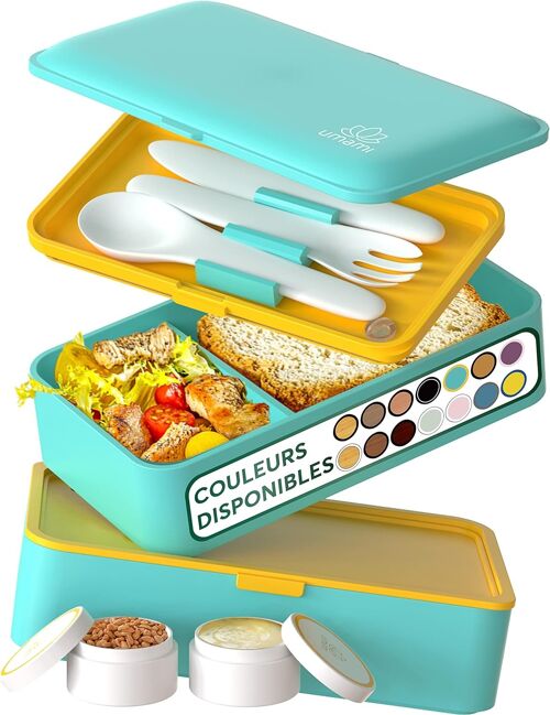 Achat Umami Bento Lunch Box, 2 Pots à Sauce & Couverts en Bois