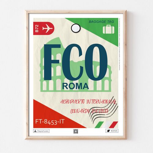 Affiche destination Rome