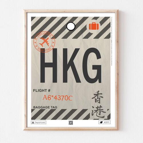 Affiche destination Hong Kong