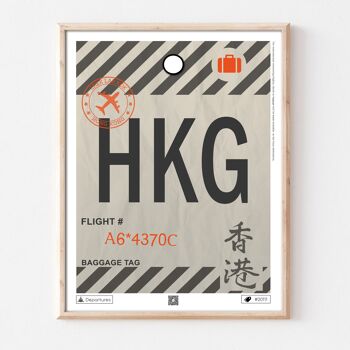 Affiche destination Hong Kong 1