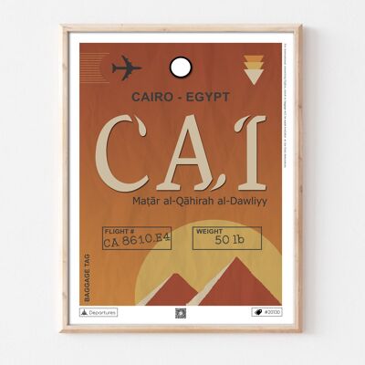 Cartel de destino de el Cairo
