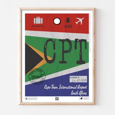 Cartel de destino de Ciudad del Cabo