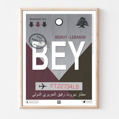 Cartel de destino de Beirut
