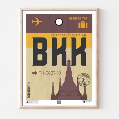 Cartel de destino de Bangkok