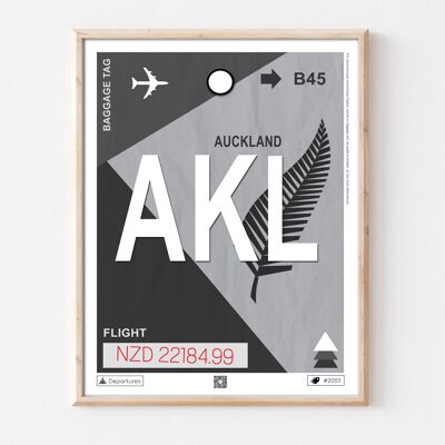 Cartel de destino de Auckland