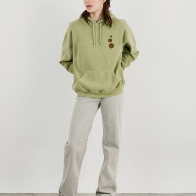 Sudadera con capucha extragrande con cordón ajustable y gráfico en verde de Girl Scout