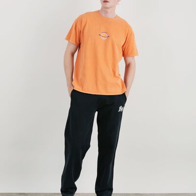 T-shirt oversize G-Daddy Purp con grafica arancione