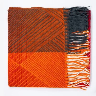 Schal in braun und orange gestreift