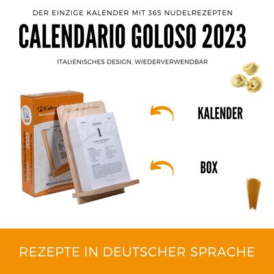 Calendario Goloso 2023, Calendario/Recetario con 365 recetas de pasta italiana en ALEMÁN
