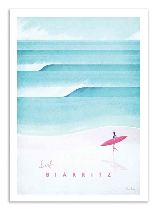 Art-Poster - Surf Biarritz - Henry Rivers W18469