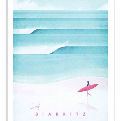Poster d'arte - Surf Biarritz - Henry Rivers W18469-A3