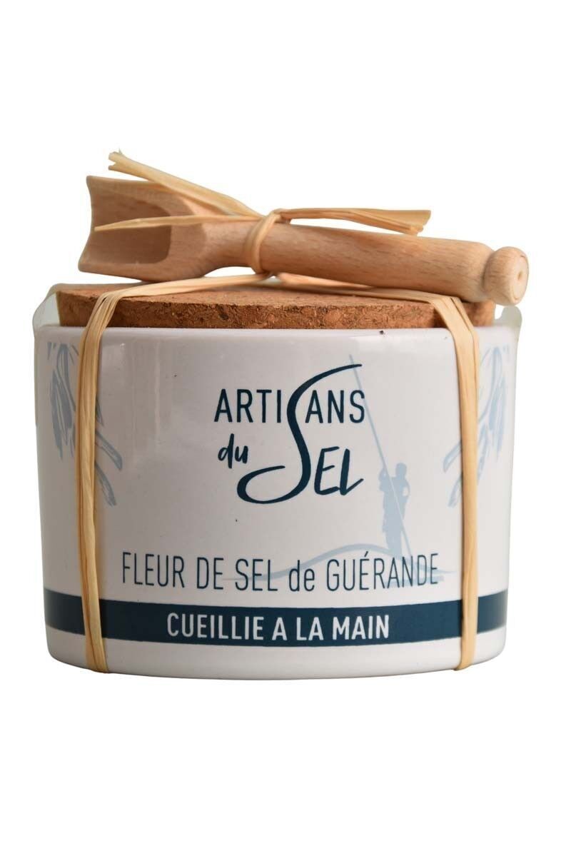Guérande Fleur de Sel PGI | natural | ceramic and its shovel - 100gr | Salt Artisans