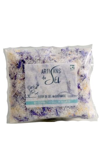 Fleur de Sel de Guérande au citron frais et pétales de Bleuets - 100gr 1