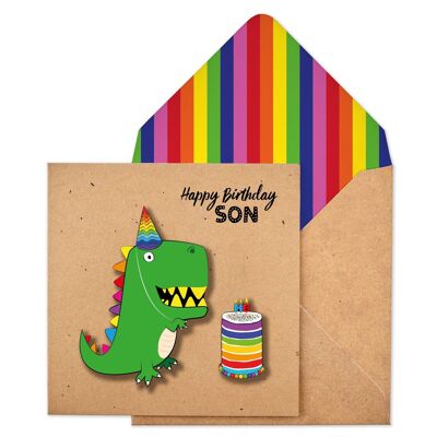 Happy Birthday Son Dinosaur