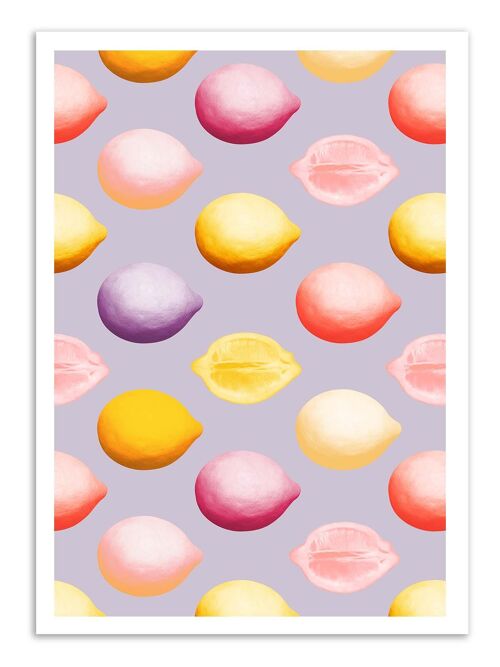 Art-Poster - Colored Lemon Fruits - Leemo W18835