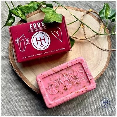 Eros energy soap with rose and rose quartz