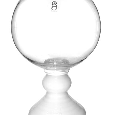 Ball vase on white base