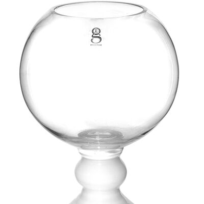 Ball vase on white base