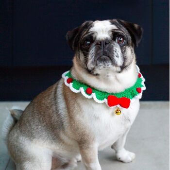 Collier de Noël pour chien au crochet 8