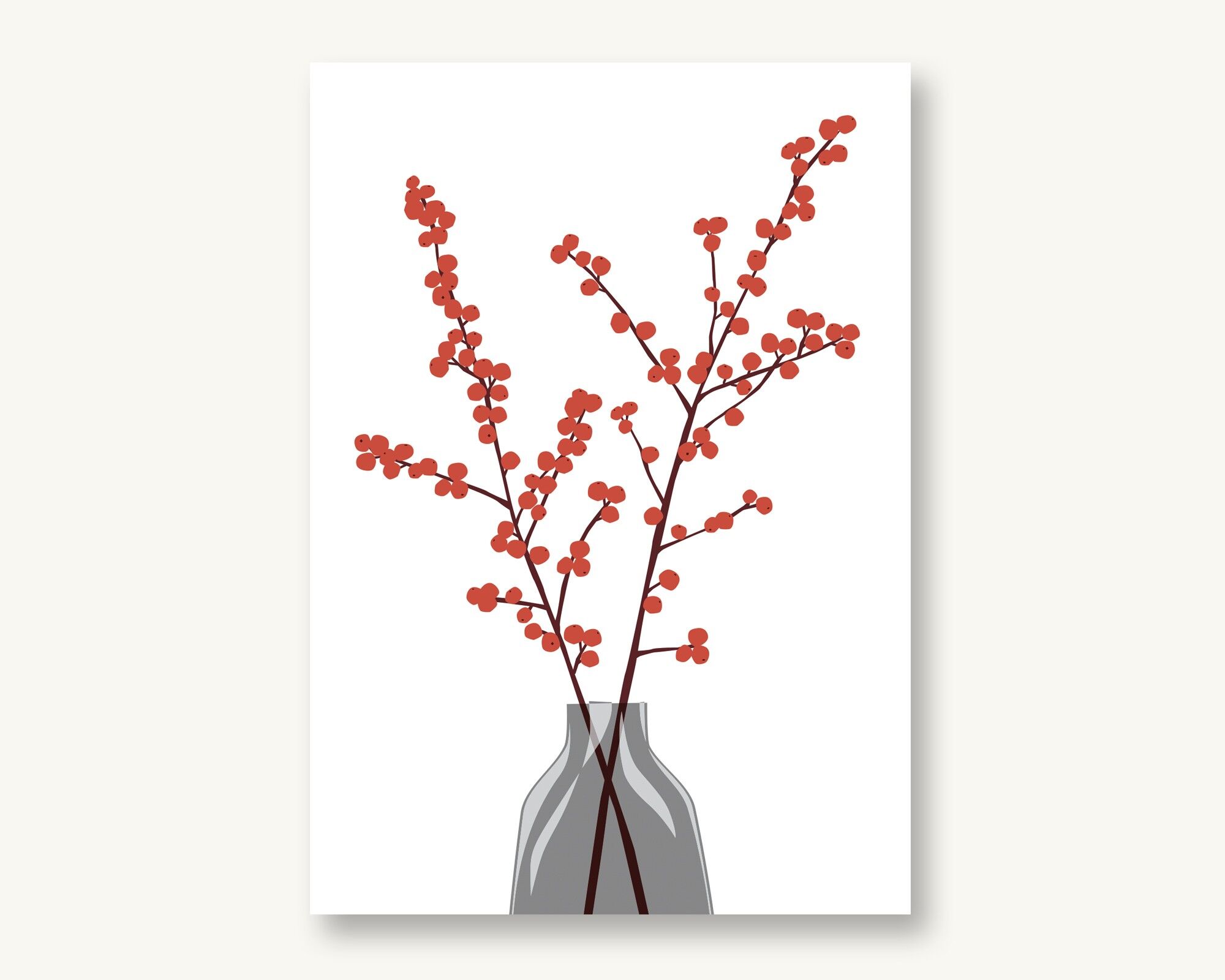 Postkarte Winterbeere - Ilex