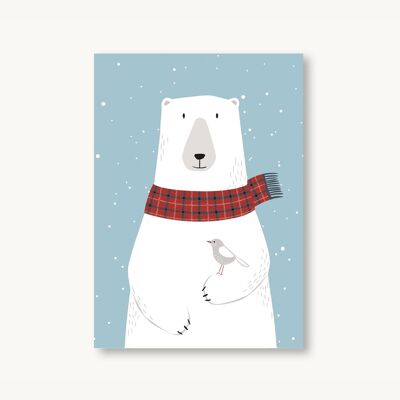 Cartolina d'inverno - Orso polare
