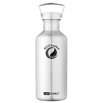 Gourde en acier inoxydable supaTANKA™ de 1,2 l avec bouchon ondulé en acier inoxydable