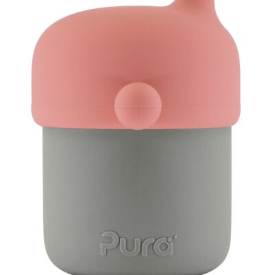 Vaso con pico de silicona Pura my-my™ 150 ml - Rosa-Gris