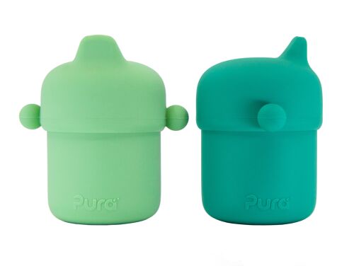Pura my-my™ silicone tuitbeker 150 ml 2-pack  - Mint en Moss