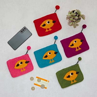 Handmade Felt Birdie Purse