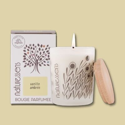 BOUGIE PARFUMEE CIRE VEGETALE VANILLE AMBREE