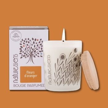 BOUGIE PARFUMEE CIRE VEGETALE FLEURS D'ORANGER 1