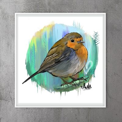 Robin Ilustrated Print