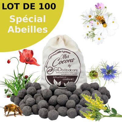 Bag of 100 Seed Bombs Special Mix for Organic Bees