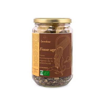 Tisane BIO Femme Sage - Ménopause (Bocal en verre)