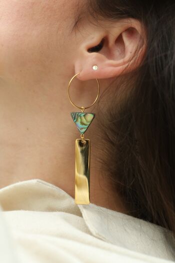 Boucles d'oreilles pendantes Abalone 3