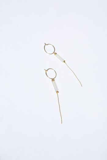 Boucles d'oreilles pendantes Cylindre de verre 5