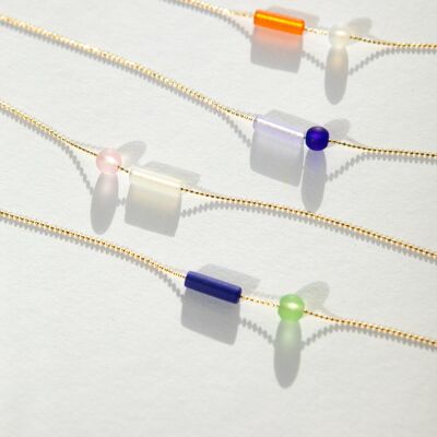 Collier Court Morse aus recyceltem Glas