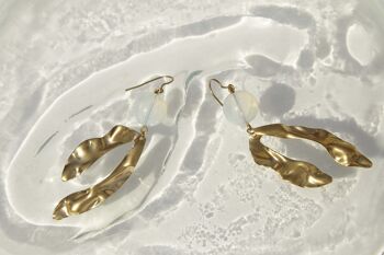 boucles d'oreilles feuilles texturées 5