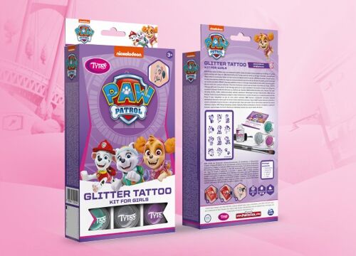 TyToo Paw Patrol Glitter tattoo kit for girls