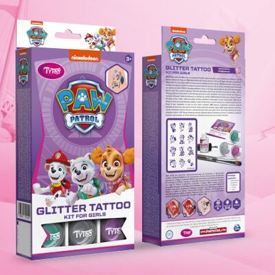 TyToo Paw Patrol Glitter kit de tatuaje para niñas