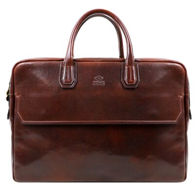 Large Leather Briefcase Laptop Bag for Men, Briefcase - Nostromo