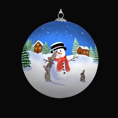 Colección Navidad Nevada: Adornos navideños de papel maché hechos a mano