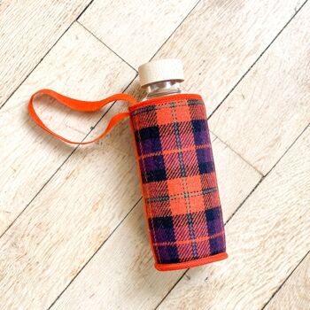 Craft box in orange tartan colour: 1 Chopette glass gourd + 1 pair of Charentaise slippers - Sizes series 1 5